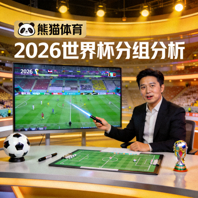 熊猫体育国际足球主编 李蔚然 在演播室分析2026世界杯分组抽签录像